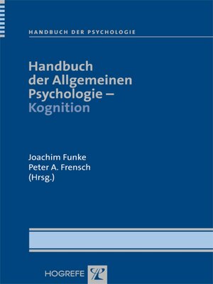 cover image of Handbuch der Allgemeinen Psychologie – Kognition